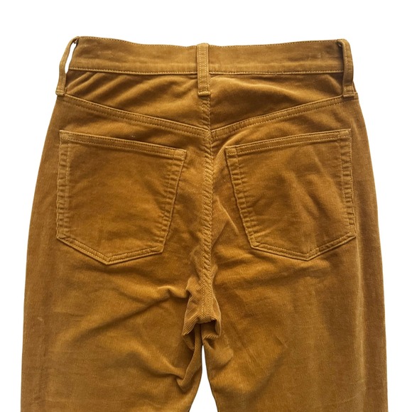 J Crew High Rise Straight Corduroy Pants Women's Size 24 26 Mustard Brown - Picture 12 of 13